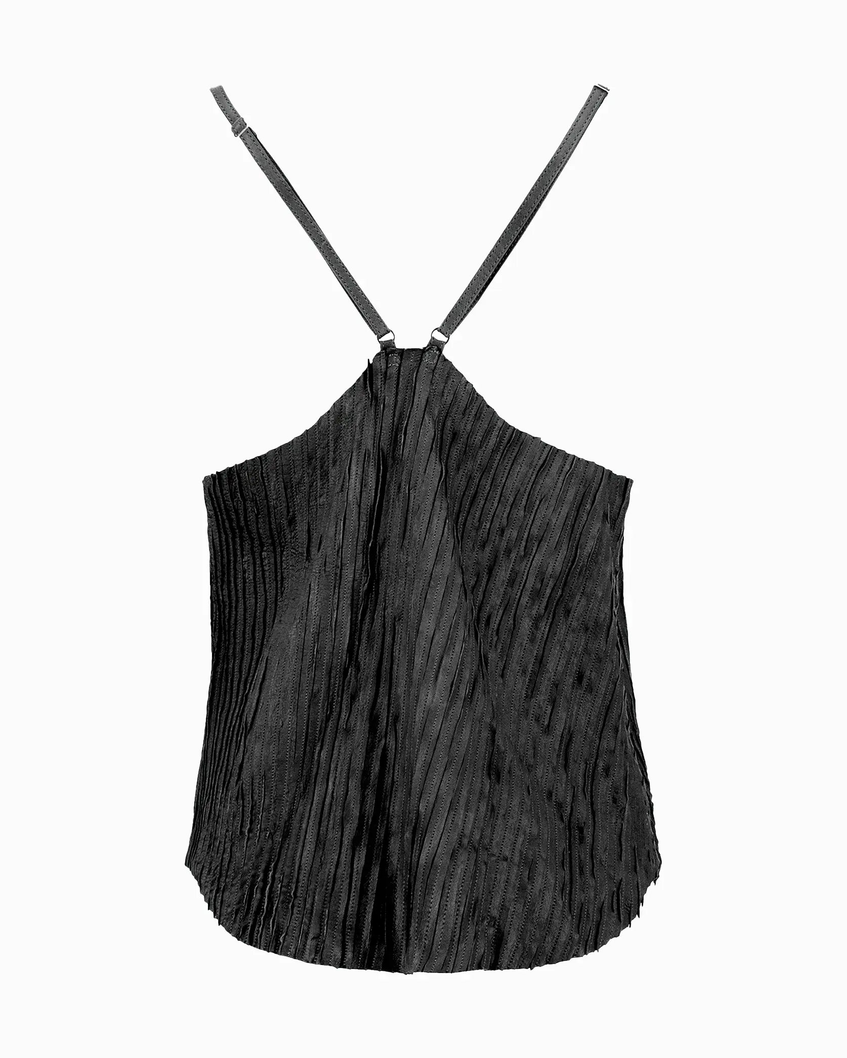 Camisola de cuero negra Indiferente Fashion espalda