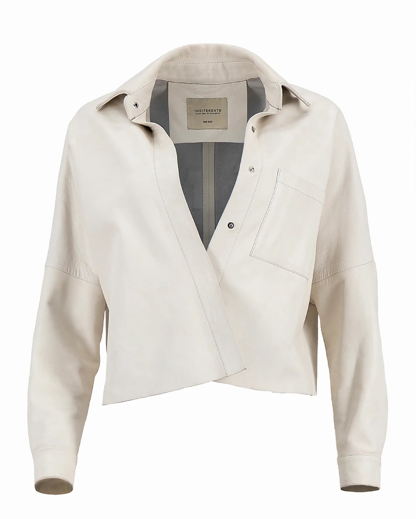 Chamarra de mujercolor hueso InDiferente fashion