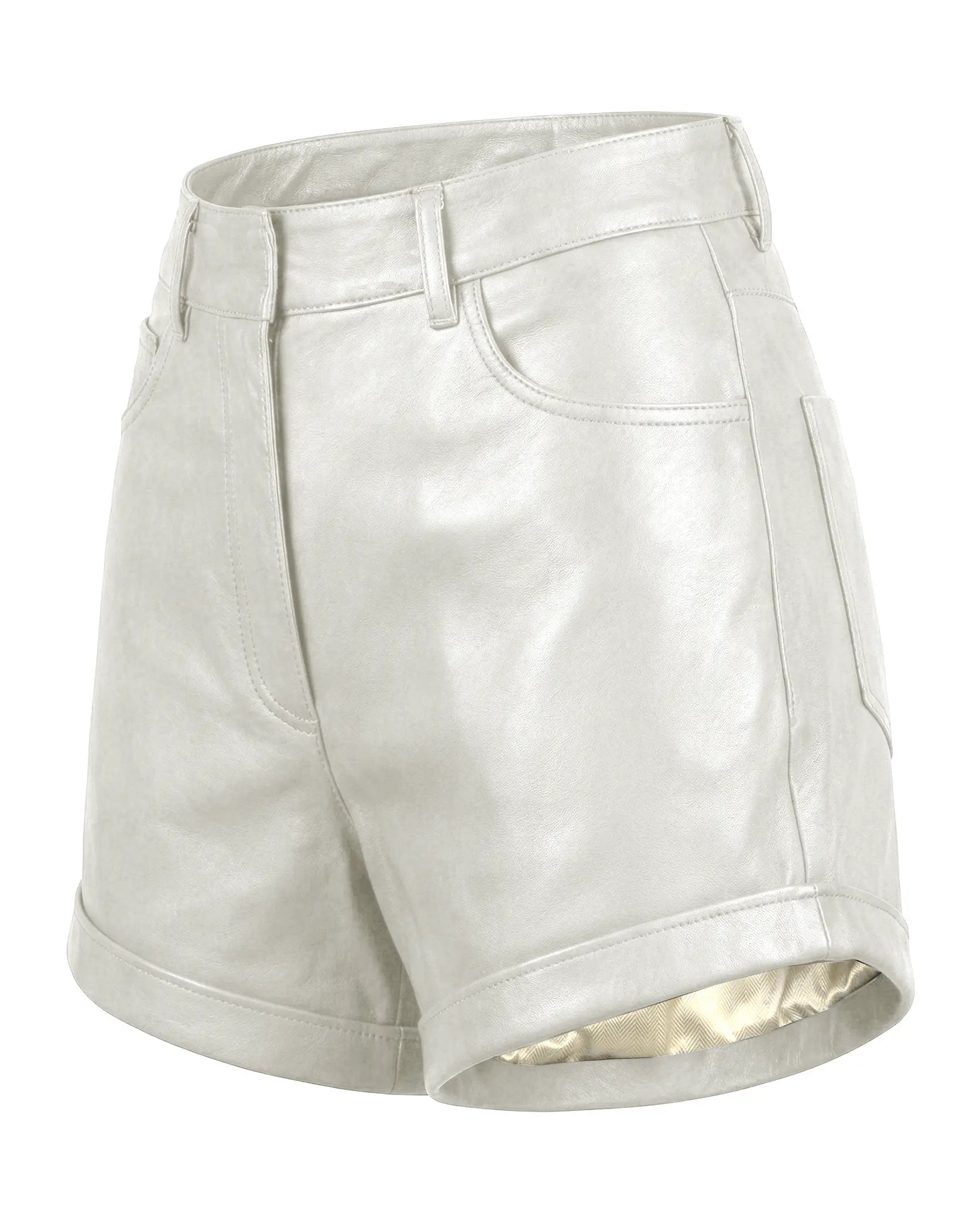 shorts de piel mujer hueso