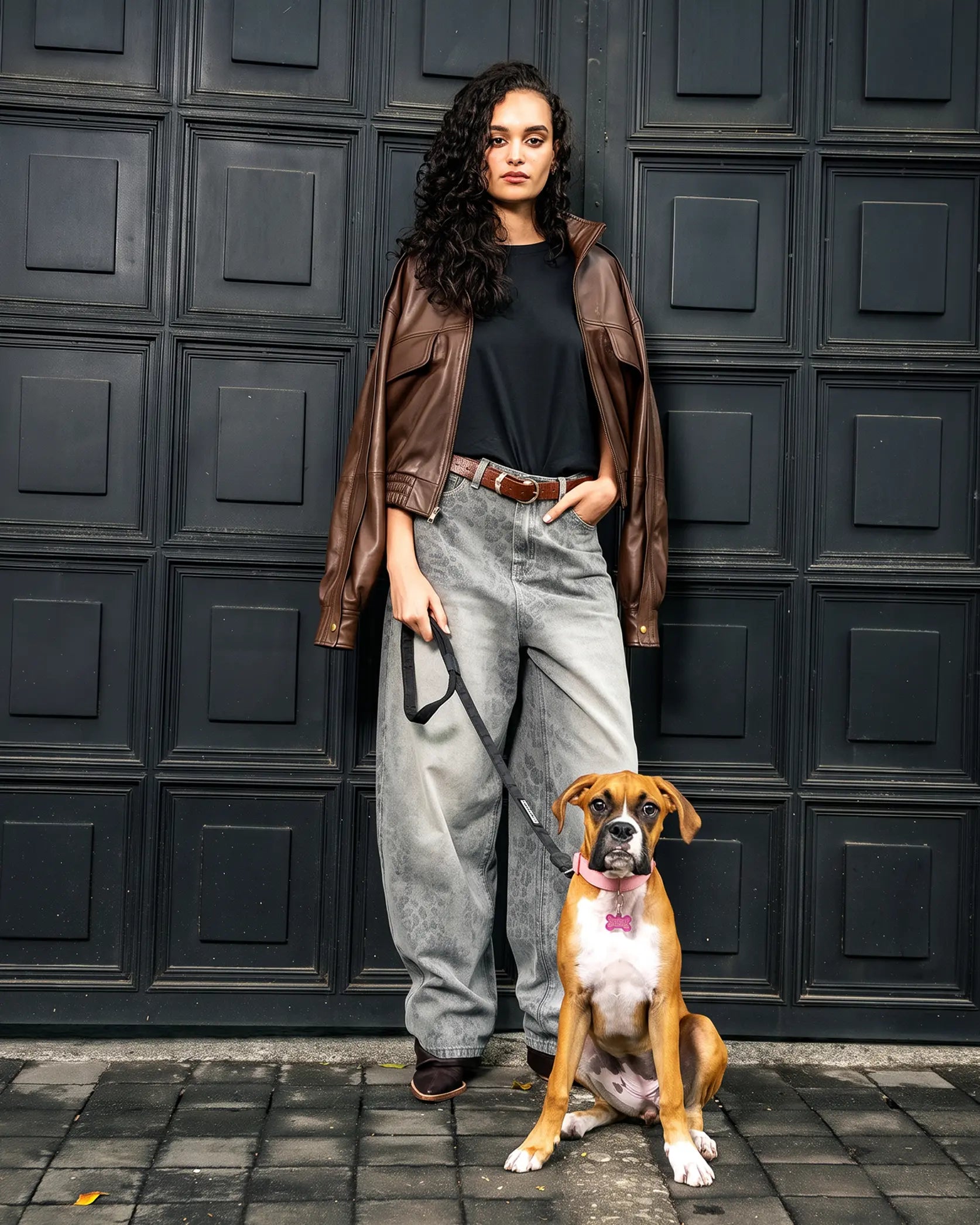 Jeans Mujer wide leg animal print | Leopardo