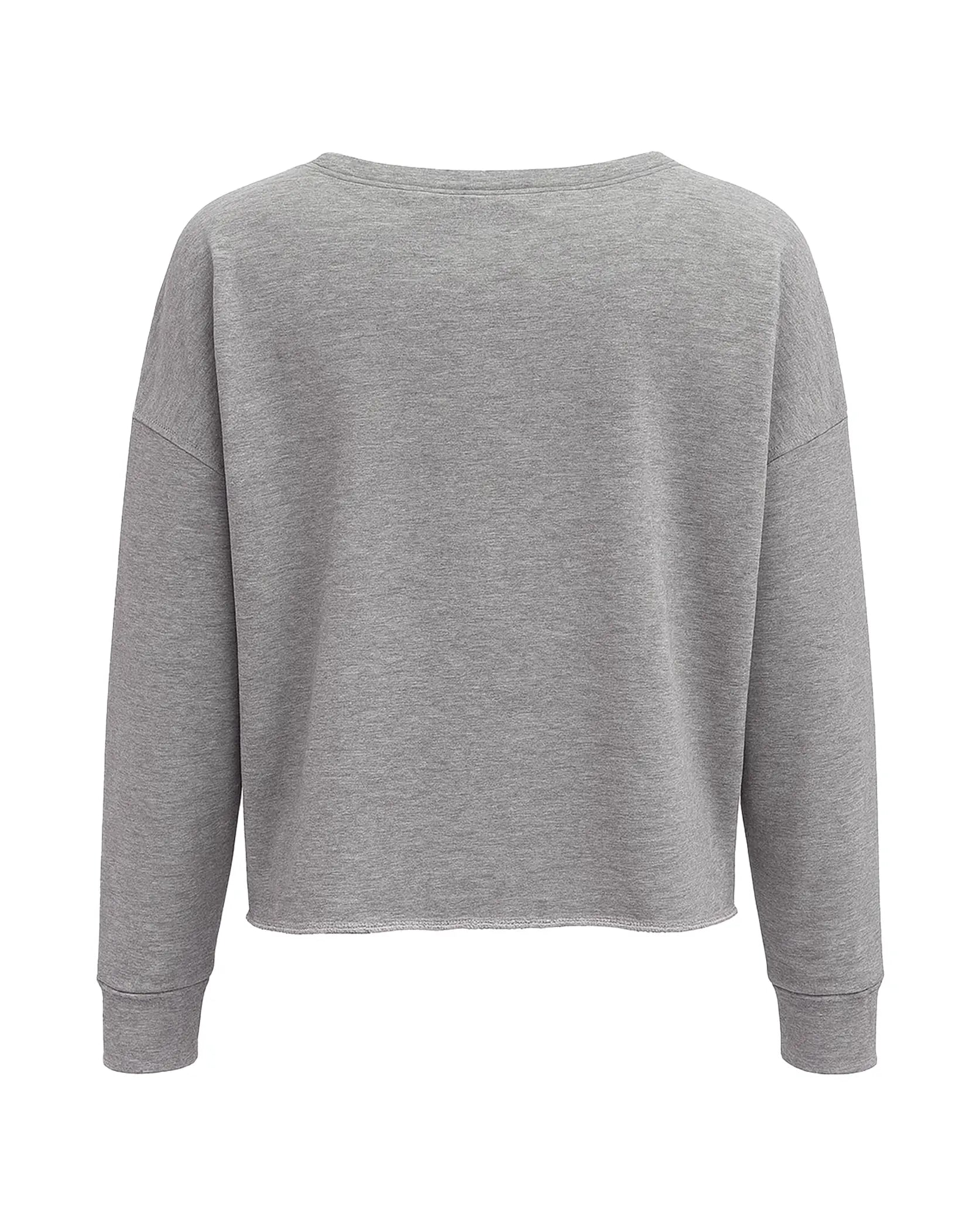 Sweat crop oversized gris caballo de globos naranja neón | Pooping