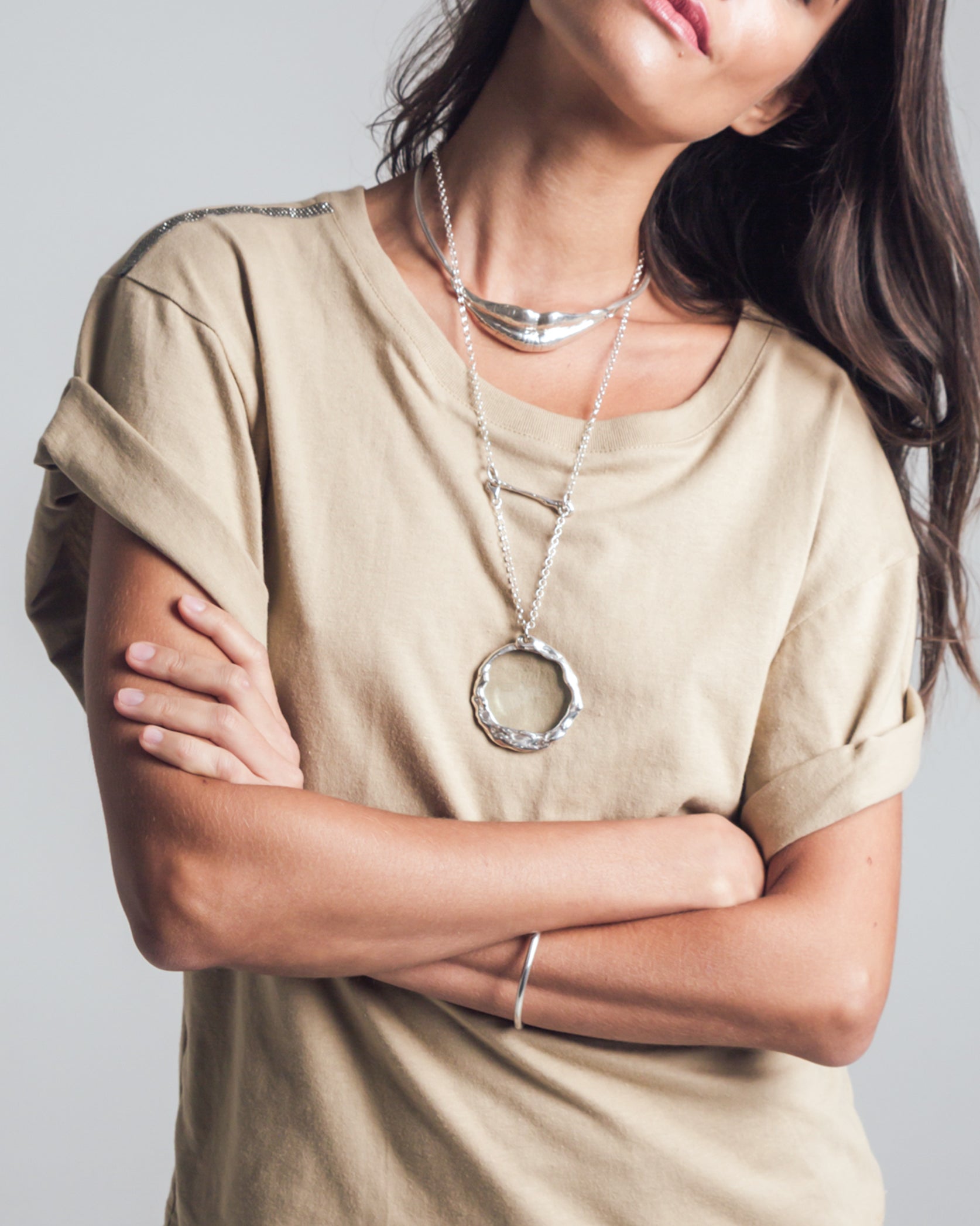 T-shirt básica de mujer | Kem Beige In-Diferente