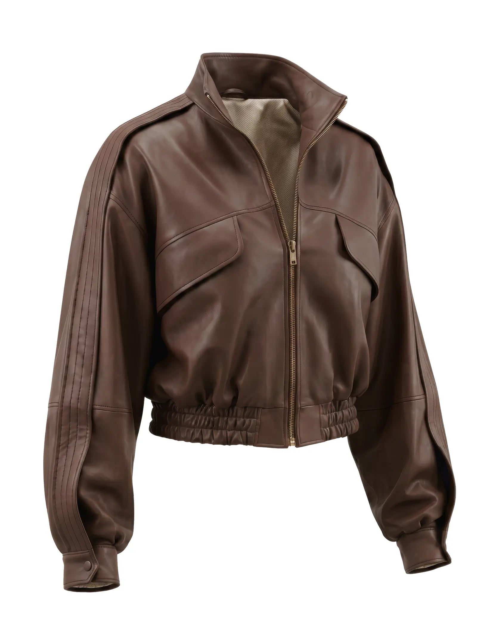 Chamarra de piel bomber mujer | Sahara