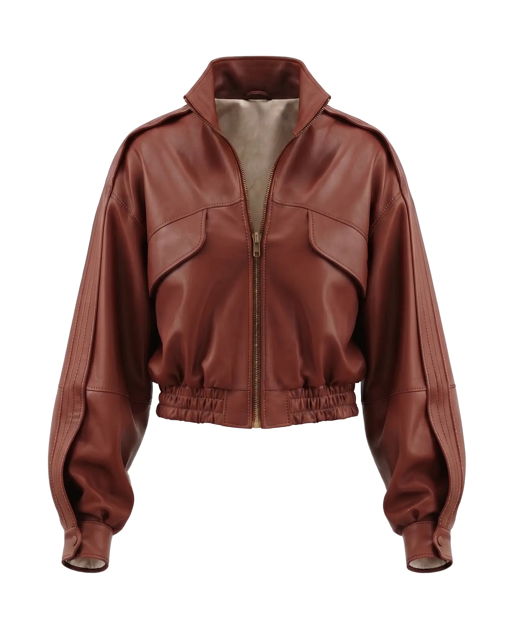 Chamarra de piel bomber mujer | Sahara